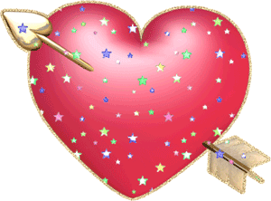 Gif animé coeur percé